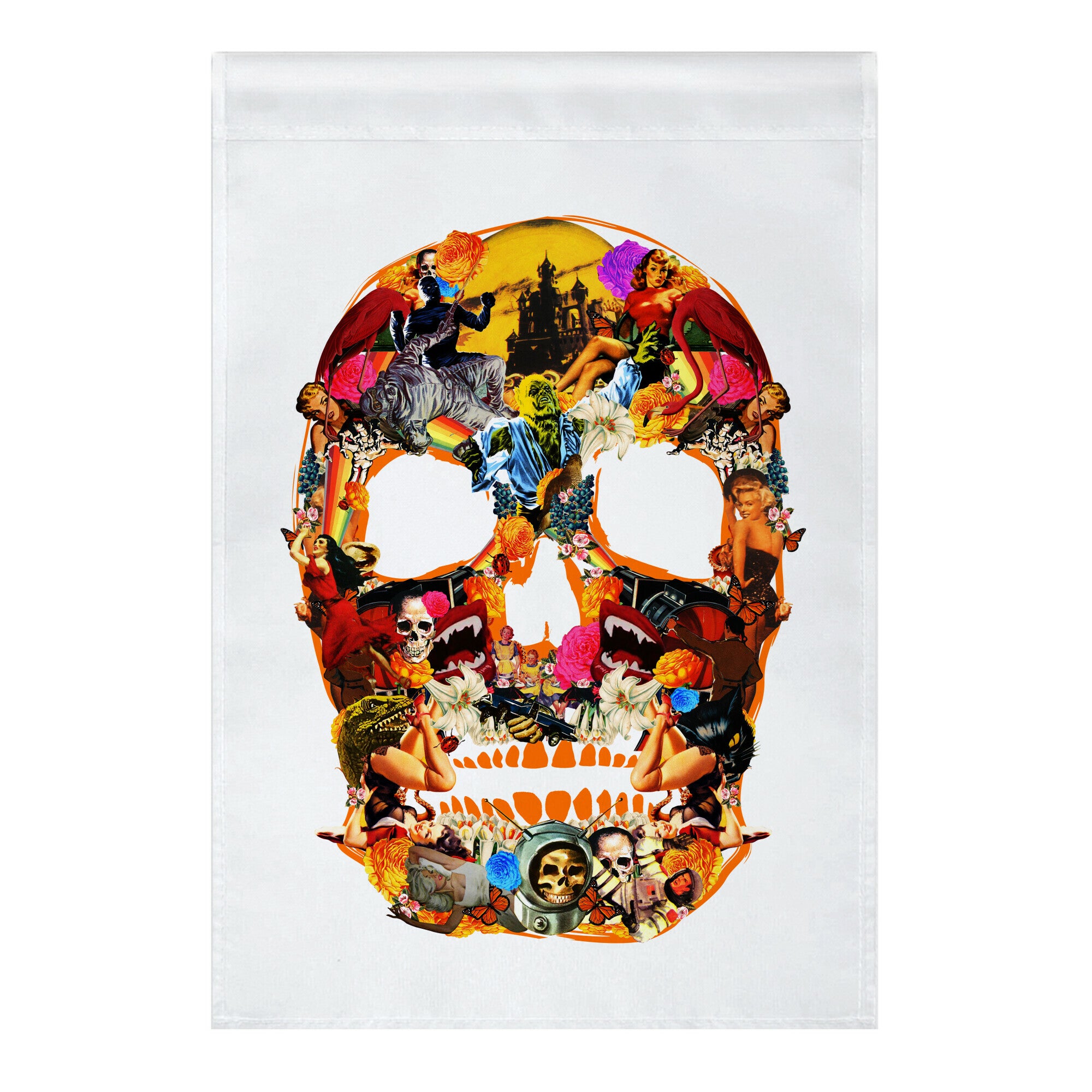Vintage Skull Garden Flag